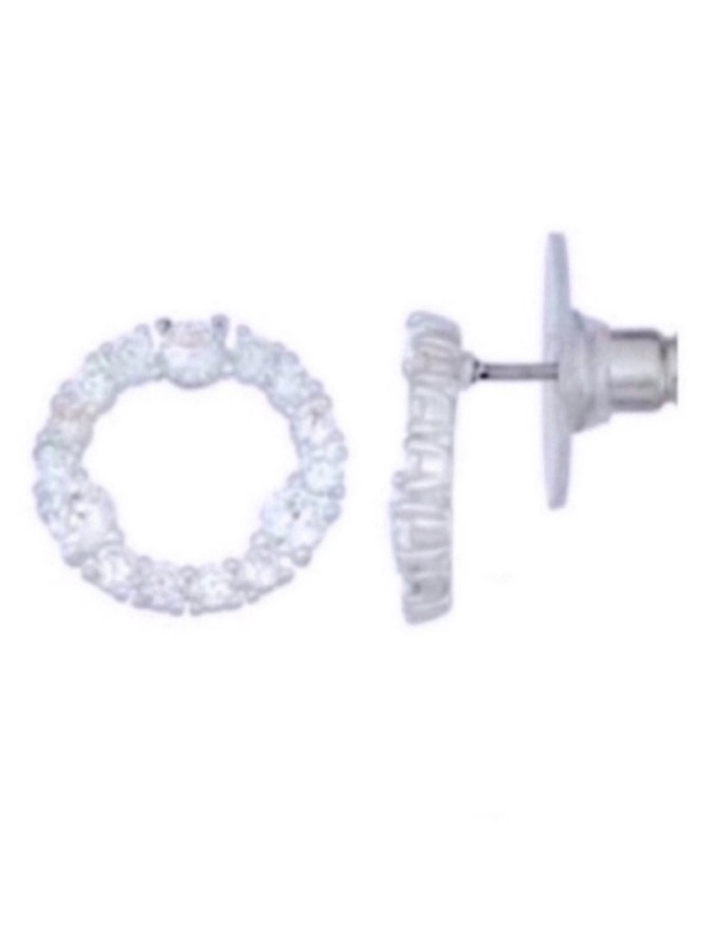 Circle Cubic Zirconia Earrings